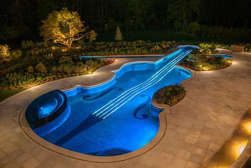 价值百万美元魅力独特的小提琴游泳池！